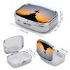 Square Pill Box The Cross Under The Sunset Pill Case 2 Compartment Medicine Pill Organizer for Purse & Pocket Portable Travel Pillbox Medicine Vitamin Cod Liver Oil Storage Box Organizer view 2