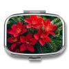 Square Pill Box The Christmas Tree Is Blooming with Flowers Pill Case 2 Compartment Medicine Pill Organizer for Purse & Pocket Portable Travel Pillbox Medicine Vitamin Cod Liver Oil Storage Box Organi view 1