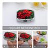 Square Pill Box The Christmas Tree Is Blooming with Flowers Pill Case 2 Compartment Medicine Pill Organizer for Purse & Pocket Portable Travel Pillbox Medicine Vitamin Cod Liver Oil Storage Box Organi view 3