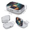 Square Pill Box The Crucible is Emitting Blue Smoke Pill Case 2 Compartment Medicine Pill Organizer for Purse & Pocket Portable Travel Pillbox Medicine Vitamin Cod Liver Oil Storage Box Organizer view 2