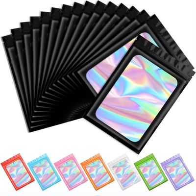 100 Bags, 1 Special Cartoon Pattern, Resealable Candy Bags, Gummies Bags, 5 x 4 Inch Storage Baggies, Treat Bags, Cookie Bag (pink)