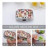 Square Pill Box Christmas Dog Party Pill Case 2 Compartment Medicine Pill Organizer for Purse & Pocket Portable Travel Pillbox Medicine Vitamin Cod Liver Oil Storage Box Organizer view 3