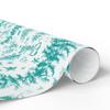 Personalized Preppy Christmas Wrapping Paper Chinoiserie Mint Green Holiday Gift Wrap Name Turquoise Christmas Wrapping Roll view 4