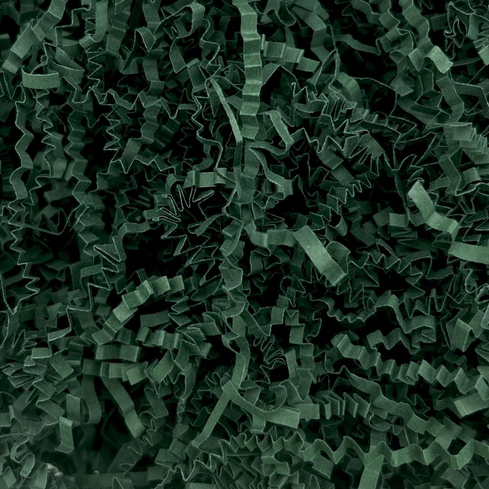 2LB Crinkle Cut Paper Shred Filler, Dark Green Paper Shreds for Basket Fillers, Birthday, Gift Wrapping, Anniversary, New Years, Wedding, Halloween, Thanksgiving, Christmas Gift Decor Party Filler