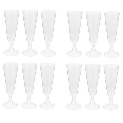 GRIRIW 12 Pack Disposable Transparent Glasses Bulk Stemless Wine Glasses for Party