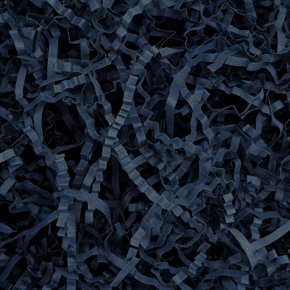 2LB Navy Blue Crinkle Cut Paper Shred Filler, Paper Shreds for Basket Fillers, Birthday, Gift Wrapping, Anniversary, New Years, Wedding, Halloween, Thanksgiving, Christmas Gift Decor Party Filler