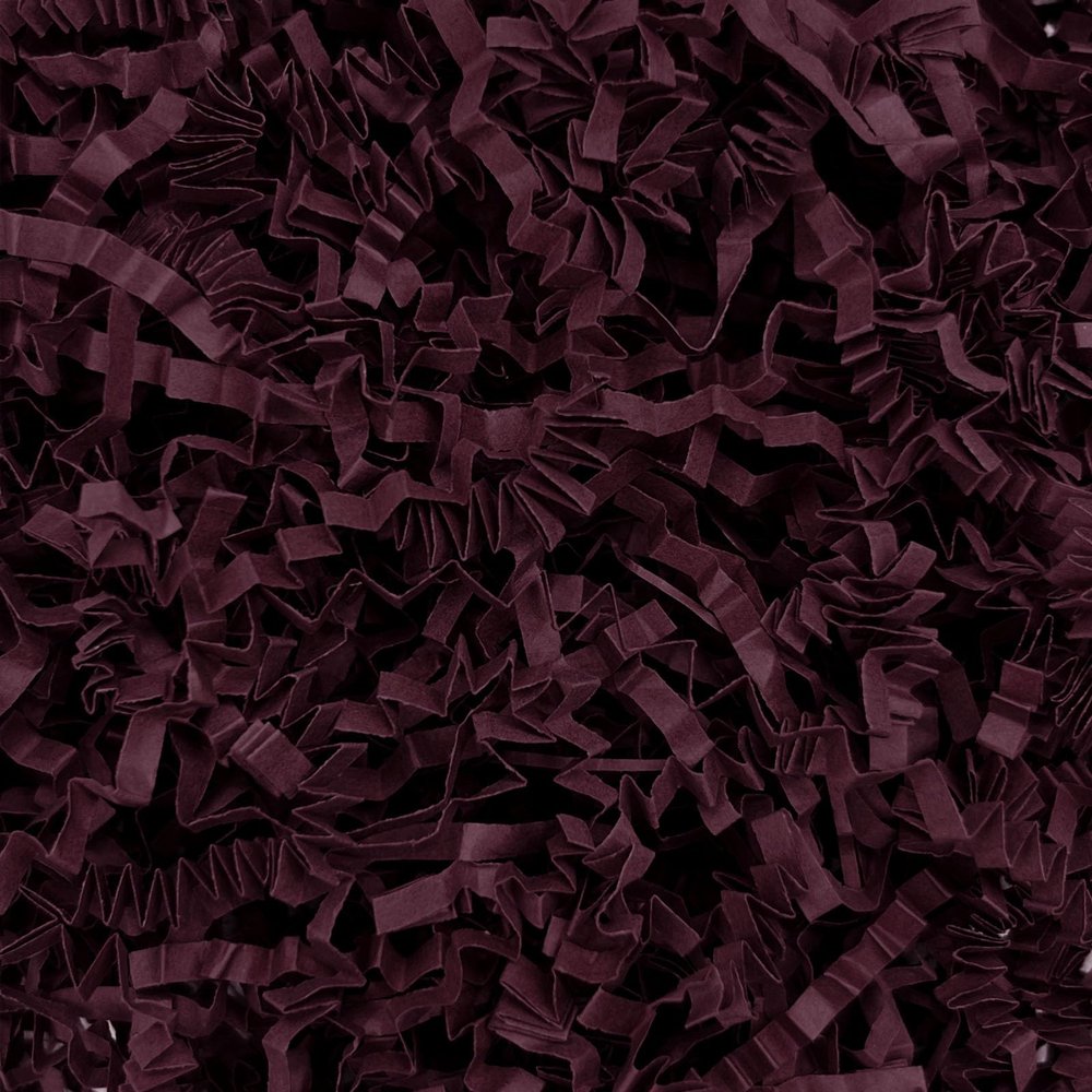 2LB Burgundy Crinkle Cut Paper Shred Filler, Paper Shreds for Basket Fillers, Birthday, Gift Wrapping, Anniversary, New Years, Wedding, Halloween, Thanksgiving, Christmas Gift Decor Party Filler