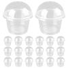IWOWHERO 20pcs Dessert Cups with Lids Thick Material Smooth Surface Easy to Store Ideal for Parties Daily Use view 1