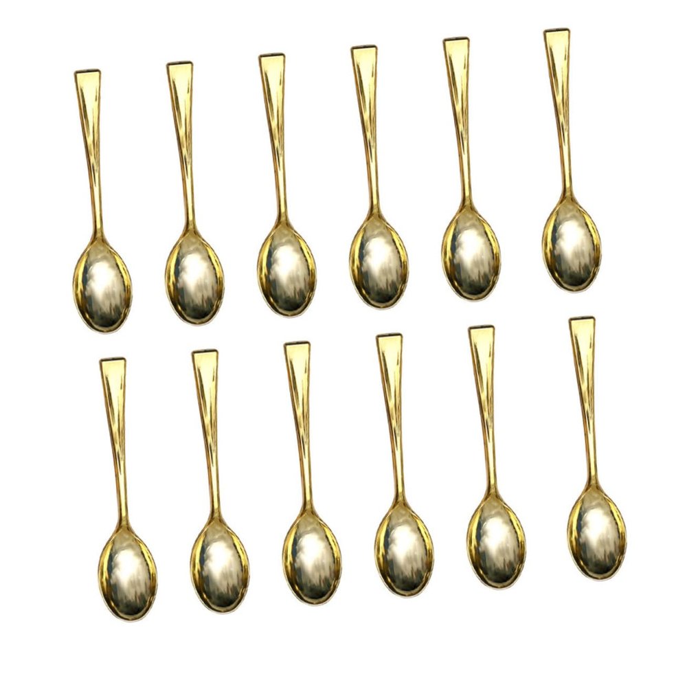 KOMBIUDA 48pcs Mini Disposable Spoons Elegant Dessert Spoons for Parties Weddings Catering Versatile Mini Pudding Ice Cream for Home Restaurant Use