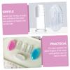 GOOHOCHY 9pcs Teeth Cleaner Newborn Finger Toothbrush Silicone Brush Ergonomic Design Oral Massager for Boy Girl view 2