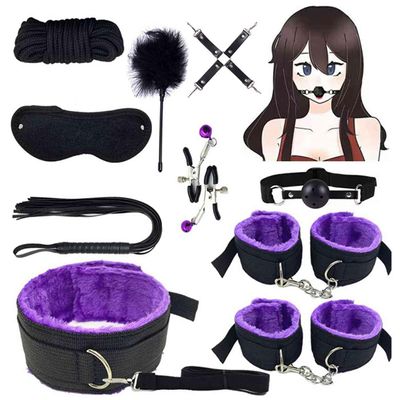 Bondge Ties for King Bed Restraints Kit for Adult Couples Sex Handcuff Toys Thigh Sex Things for Couples Kinky Play Hand Leg Cuffs Strap Set Ankle Wrist Bed Restraints for Queen Size Bed Bar Sweater