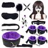 Bondge Ties for King Bed Restraints Kit for Adult Couples Sex Handcuff Toys Thigh Sex Things for Couples Kinky Play Hand Leg Cuffs Strap Set Ankle Wrist Bed Restraints for Queen Size Bed Bar Sweater view 1