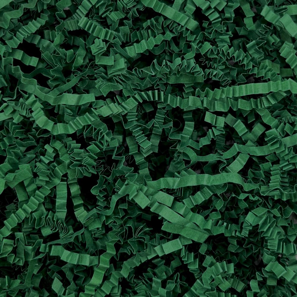2LB Dark Green Crinkle Cut Paper Shred Filler, Paper Shreds for Basket Fillers, Birthday, Gift Wrapping, Anniversary, New Years, Wedding, Halloween, Thanksgiving, Christmas Gift Decor Party Filler