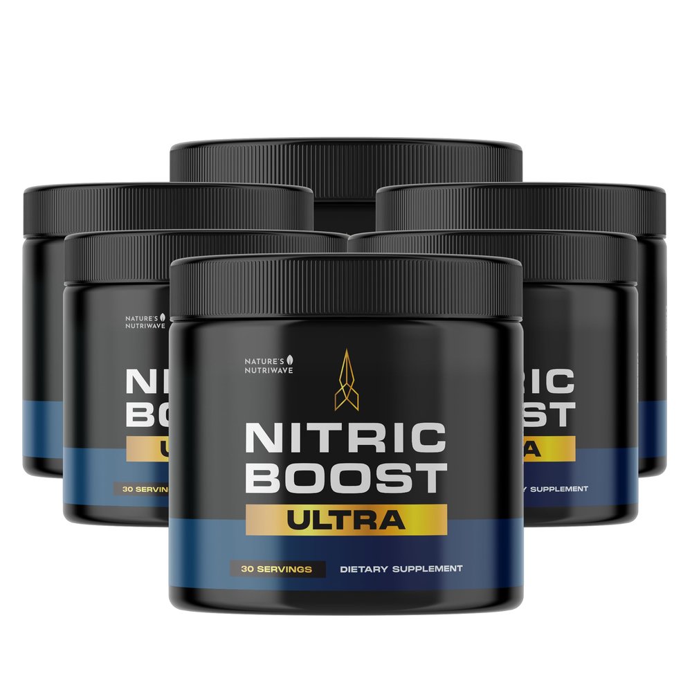 Natures NutriWave Nitric Boost Ultra Powder - Made in the USA, GMP-Certified, Non-GMO, Non-Habit Forming Formula - 30 Servings, 6 Month Supply