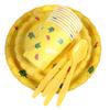 SOESFOUFU Disposable Party Dinnerware Pineapple Plates Cups Spoons Forks for Party view 1
