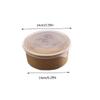 SEWOART 10pcs Disposable Paper Bowls with Lid Heavy-duty Kraft Takeout Containers for Soup Salad and Meal Prep for Restaurants and Parties view 2