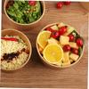 SEWOART 10pcs Disposable Paper Bowls with Lid Heavy-duty Kraft Takeout Containers for Soup Salad and Meal Prep for Restaurants and Parties view 3