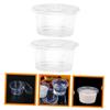 JECOMPRIS 50pcs Plastic Pudding Cups Lids Disposable Dessert Bowls Cream for Yogurt Treats view 3