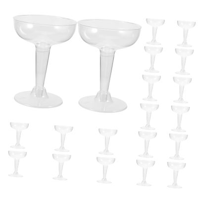 BIUDECO 20pcs Shooter Cups Single Use Margarita Glasses Disposable Cocktail Cups Dessert Wine Glasses