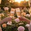 Ciaell 24 Pack Pink Plastic Champagne Flutes - 6oz Ribbed Disposable Champagne Glasses - Pink Vintage Mimosa Glasses with Long Stem, Elegant & Lightweight for Weddings and Party view 4