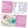 FRCOLOR 9pcs Boy Girl Finger Toothbrush Silicone Boys and Girls Toothbrush Oral Cleaning Brush Gentle for Years Old Travel Storage Boxes view 2