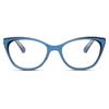 2SeeLife Narrow Cat Eye Reading Glasses for Women SmallMedium Fit, Sturdy Frame, Spring Hinges, Stylish Cateye Readers, Pacific Blue, +1.50 view 1