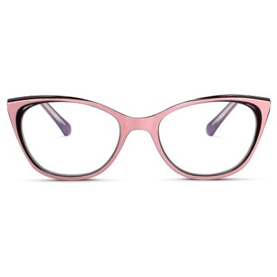 2SeeLife Narrow Cat Eye Reading Glasses for Women SmallMedium Fit, Sturdy Frame, Spring Hinges, Stylish Cateye Readers, Pink, +1.25
