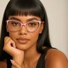 2SeeLife Narrow Cat Eye Reading Glasses for Women SmallMedium Fit, Sturdy Frame, Spring Hinges, Stylish Cateye Readers, Pink, +1.25 view 3