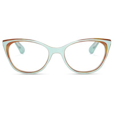 2SeeLife Narrow Cat Eye Reading Glasses for Women SmallMedium Fit, Sturdy Frame, Spring Hinges, Stylish Cateye Readers, Pastel Blue, +1.25