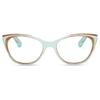 2SeeLife Narrow Cat Eye Reading Glasses for Women SmallMedium Fit, Sturdy Frame, Spring Hinges, Stylish Cateye Readers, Pastel Blue, +1.25 view 1
