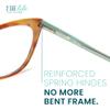 2SeeLife Narrow Cat Eye Reading Glasses for Women SmallMedium Fit, Sturdy Frame, Spring Hinges, Stylish Cateye Readers, Pastel Blue, +1.25 view 4
