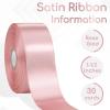 Aoropo Rose Gold Satin Ribbon 1-1/2 Inch 30 Yards, Rose Gold Ribbon for Flower Bouquet, Gift Wrapping, Crafts, Birthday, Christmas, Wedding and Bow Making view 2
