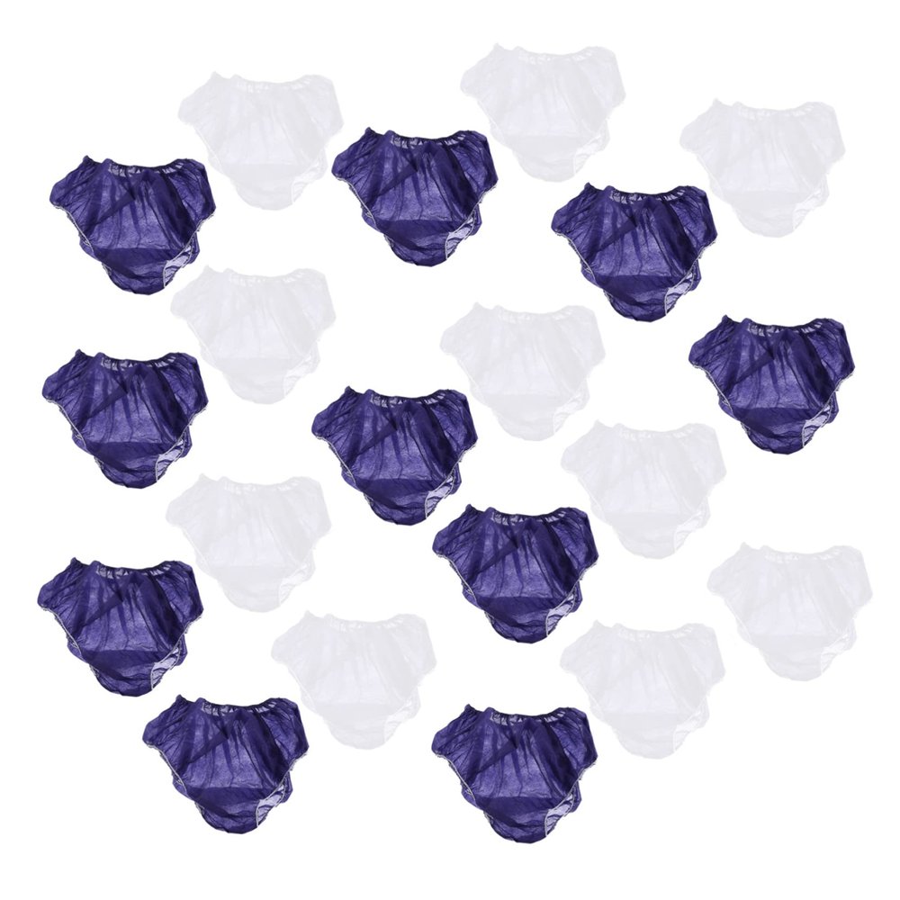 Hoement 20pcs Disposable Women Briefs Full Coverage Underwear No Panty Line Spa Underpants