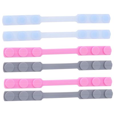 FRCOLOR 6pcs Mask Hooks Mask Strap Extender Silicone Material Ear Strap Hooks for Outdoor Activities Random Color