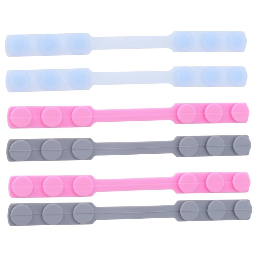 FRCOLOR 6pcs Mask Hooks Mask Strap Extender Silicone Material Ear Strap Hooks for Outdoor Activities Random Color