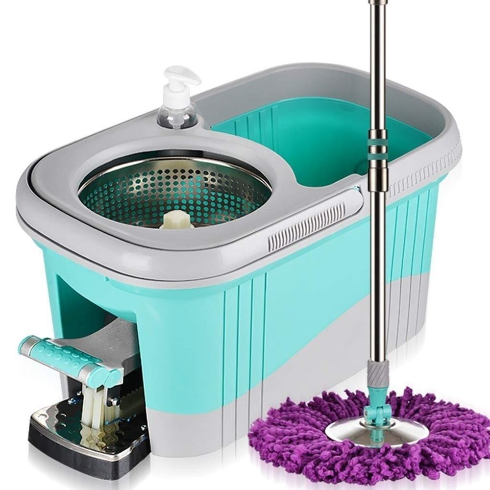 Microfiber Mop Floor Cleaning System-Washable Pads, for Hardwood, Laminate and Tile Cleaning with Soft Padding and Handles, Suitable for Wood, Walls, Kitchens