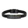 Inspirational Dental Hygienist Quote Leather Interlaced Wristband Gifts for Christmas Dental Hygiene Professionals with Stainless Steel Engraving view 1