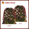 MUFLVDX Wild Mushroom Print Christmas Gift Bags,Multi Purpose Drawstring Gift Pouches,For Xmas,Weddings,Parties,Gifts,Candy view 3