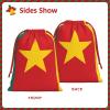 YILEQUAN Christmas Burlap Gift Bags with Drawstrings, Flag of Cameroon - Christmas Treat Candy Bags for Holiday Party Wrapping Xmas Present - Large view 2