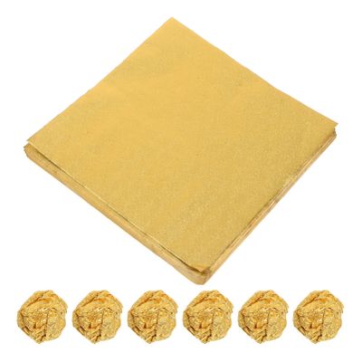 PHENOFICE 200pcs Gold Wrapped Candy Wrappers Aluminium Foil Paper Pack Foil Paper Wrapping for Party Favors