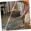 GARVALON Detachable Rotary Mop Pole Reinforced Stainless Steel Handle and Plastic Base for Easy Maneuverability Tight Spaces for Floor Cleaning view 3