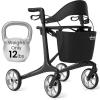 Vive Lightweight Rollator Walker with Seat - Carbon Fiber Frame for Seniors view 1