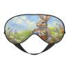 Cute Easter Bunny in A Wildflower Field Sleep Mask Eye Mask with Adjustable Strap,Easter GGS Eye Sleep Shade Cover Blocks Light for Women Men Airplane Travel Nap Meditation view 1