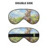 Cute Easter Bunny in A Wildflower Field Sleep Mask Eye Mask with Adjustable Strap,Easter GGS Eye Sleep Shade Cover Blocks Light for Women Men Airplane Travel Nap Meditation view 2