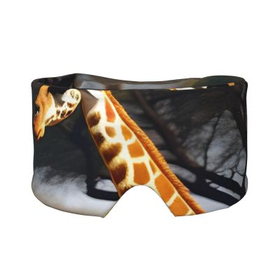 Africa Giraffe Majestic Tree Print Comfort Sleep Eye and Ear Muffs Mask Adjustable Breathable Essential Sound Sleep