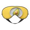One Half of an Avocado Sleep Mask Eye Mask with Adjustable Strap,A Large Round White Dish Eye Sleep Shade Cover Blocks Light for Women Men Airplane Travel Nap Meditation view 1