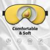 One Half of an Avocado Sleep Mask Eye Mask with Adjustable Strap,A Large Round White Dish Eye Sleep Shade Cover Blocks Light for Women Men Airplane Travel Nap Meditation view 3