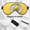 One Half of an Avocado Sleep Mask Eye Mask with Adjustable Strap,A Large Round White Dish Eye Sleep Shade Cover Blocks Light for Women Men Airplane Travel Nap Meditation view 4