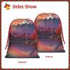 BGSHJVF Japan Mount Fuji Landscape Print Holiday Drawstring Gift Bags,Christmas Gift Wrapping Sacks Pouches For Xmas Presents Party Favor view 3