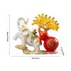 Office desk decor Citrine Crystal Money Tree on Gold Elephant Gourd Statue, Large Gemstone Bonsai Tree, Feng Shui Citrine Money Tree for Wealth Positive Energy, Life Home Dcor Desk decorations(Yellow view 2